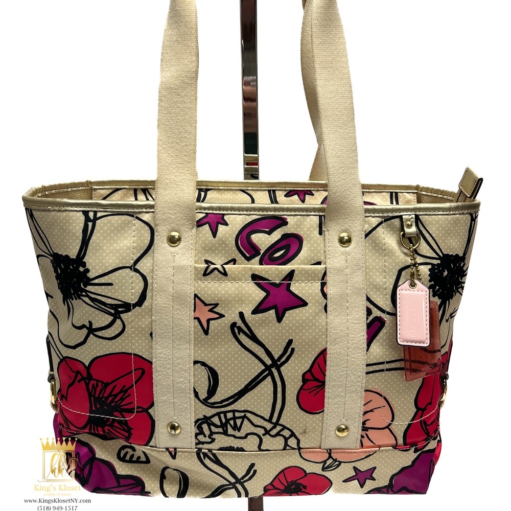 🩷SOLD🩷Coach poppy Kyra floral Satinado bag
